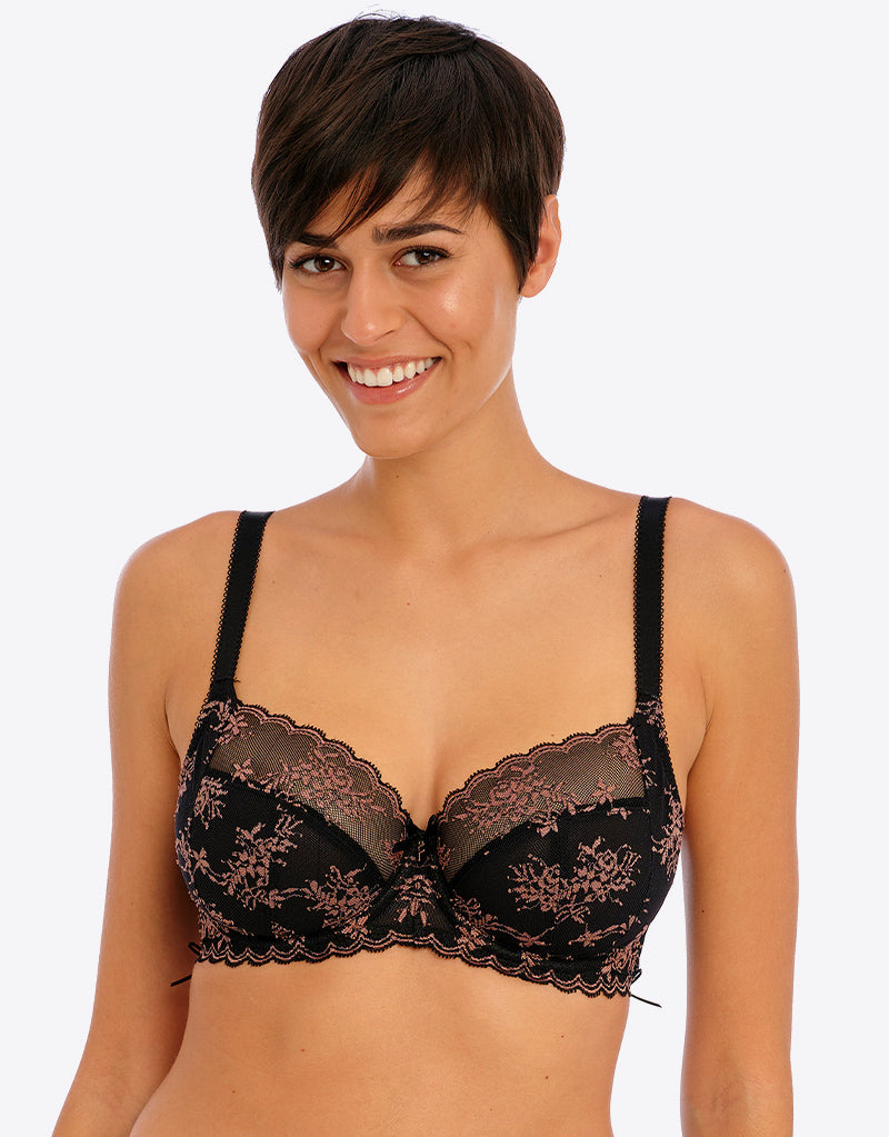 Freya Sportieve beugelbeha, voorgevormde sportbeha voor dames, Koolstof, 28D
