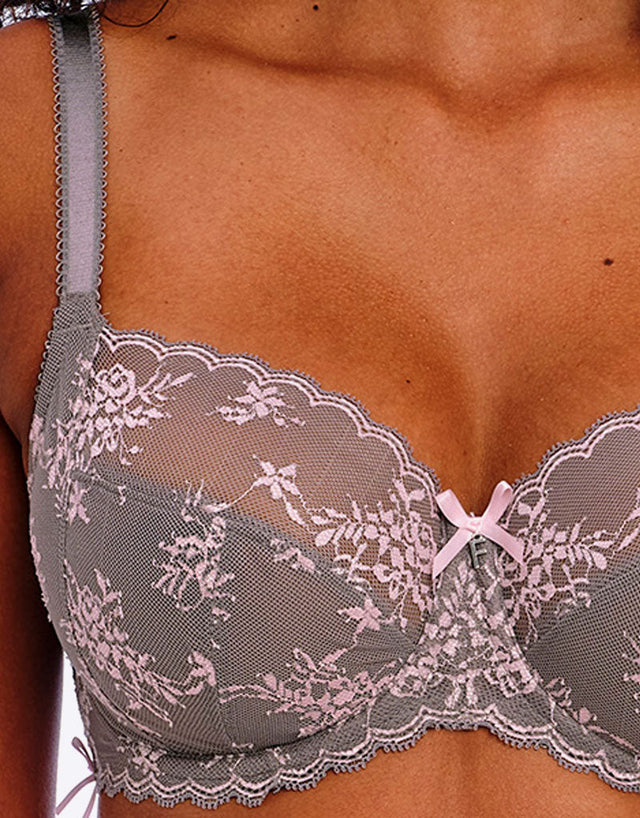 Freya Offbeat Decadence Side Support Bra Grey/Pink