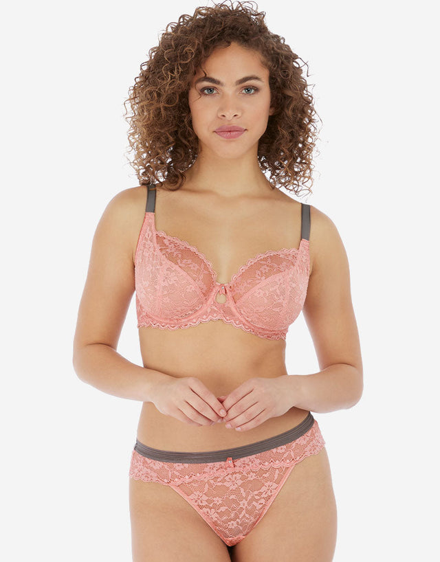 Freya Offbeat Plunge Bra Rosehip Pink