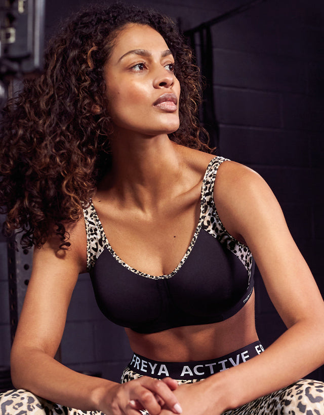 Freya Active Sonic Moulded Sports Bra Pure Leopard Black