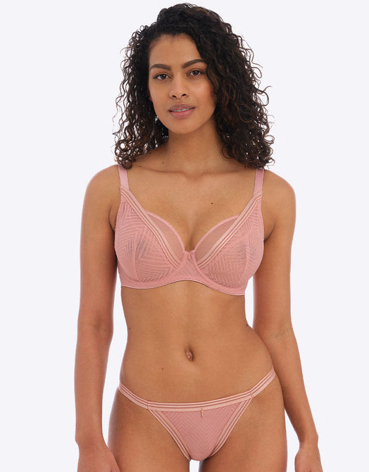 Freya Tailored High Apex Plunge Bra Ash Rose Pink