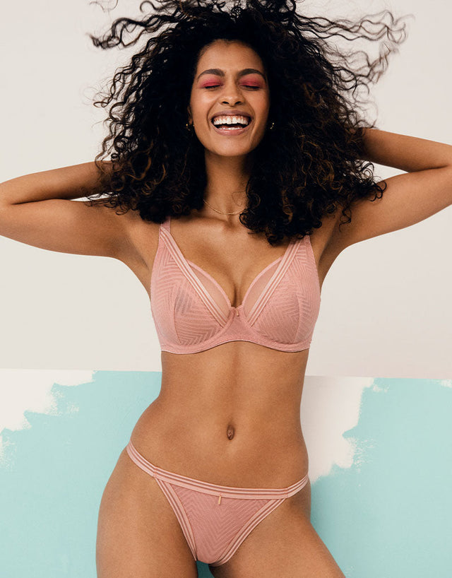 Freya Tailored High Apex Plunge Bra Ash Rose Pink