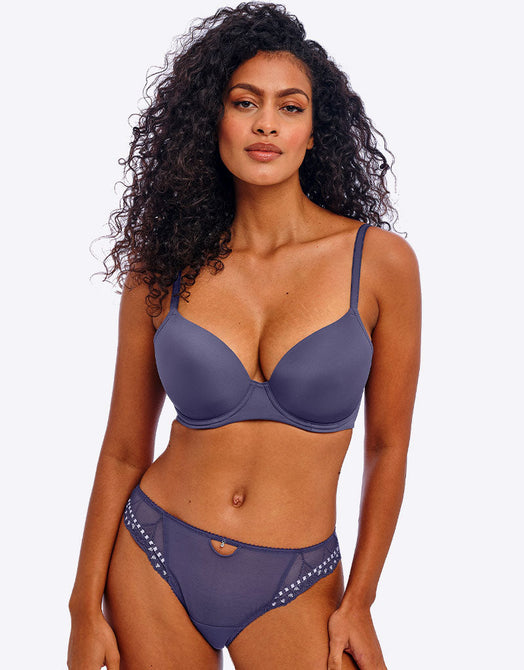 Freya Undetected Moulded T-Shirt Bra Dusk Blue