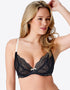 Gossard Superboost Lace Non Padded Plunge Bra Black/Ivory