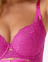 Gossard Suspense Padded Plunge Longline Bra Fuchsia