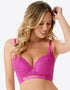 Gossard Suspense Padded Plunge Longline Bra Fuchsia