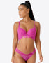 Gossard Suspense Padded Plunge Longline Bra Fuchsia