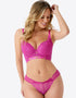 Gossard Suspense Padded Plunge Longline Bra Fuchsia