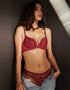 Gossard Swirl Padded Plunge Bra Raspberry