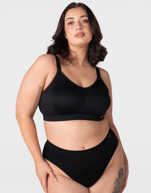 Hot Milk My Everyday Non Wired Nursing Bra Black