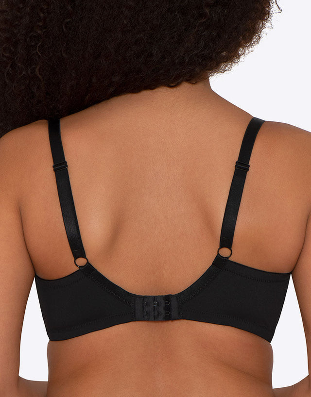 Ivory Rose Moulded Plunge T-Shirt Bra Black