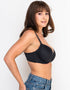 Ivory Rose Moulded Plunge T-Shirt Bra Black