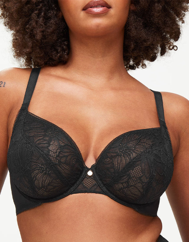 KBX Alice Non Padded Plunge Bra Black