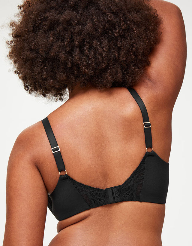 KBX Charlotte Padded Plunge Bra Black