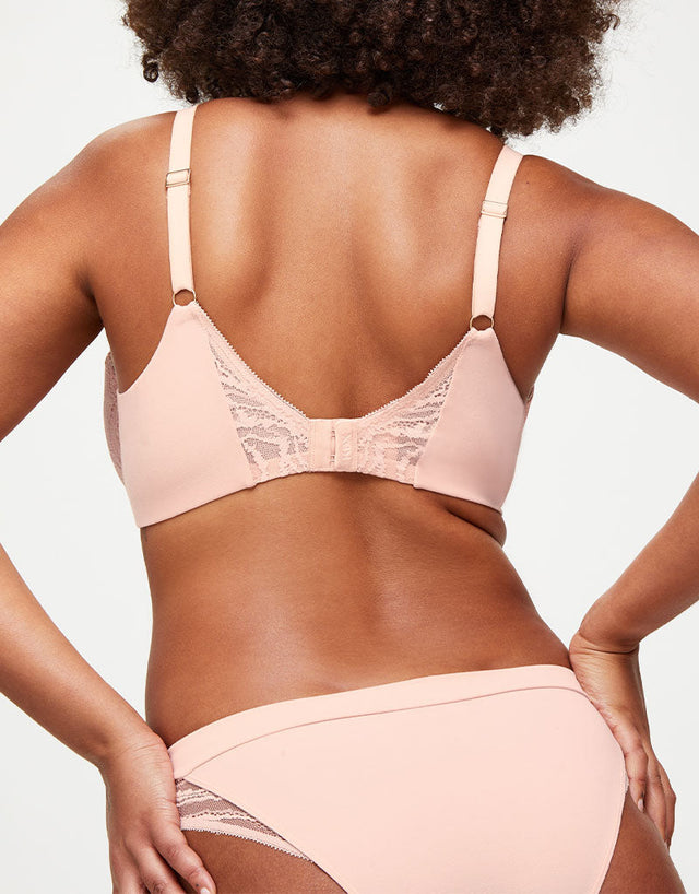 KBX Charlotte Padded Plunge Bra Soft Pink