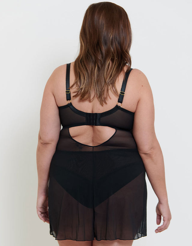 Liaison Venice Balcony Babydoll Black