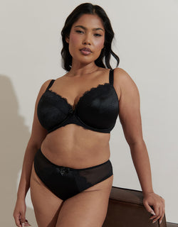 Liaison Lisbon Padded Plunge Bra Black