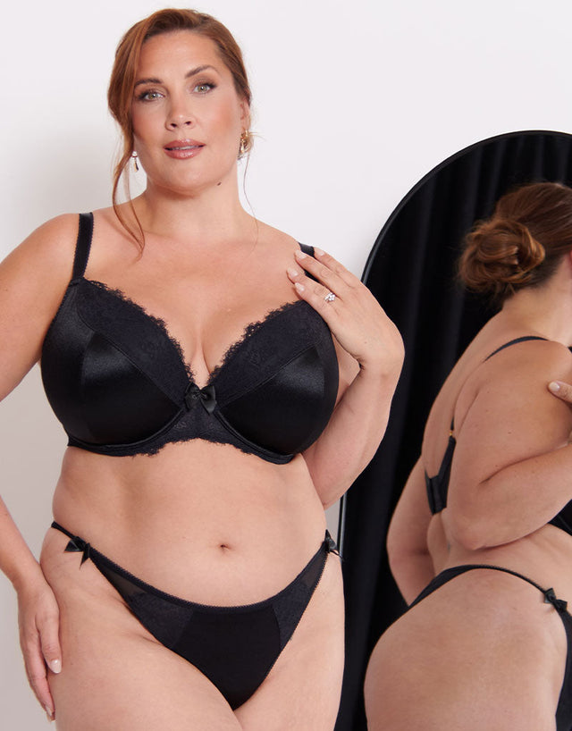 Liaison Lisbon Padded Plunge Bra Black