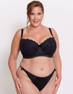 Liaison Vienna Padded Longline Balcony Bra Black