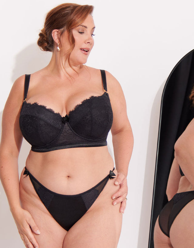 Liaison Vienna Padded Longline Balcony Bra Black