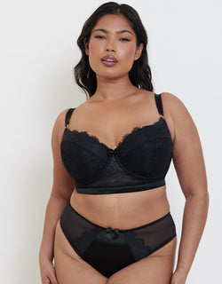 Liaison Vienna Padded Longline Balcony Bra Black