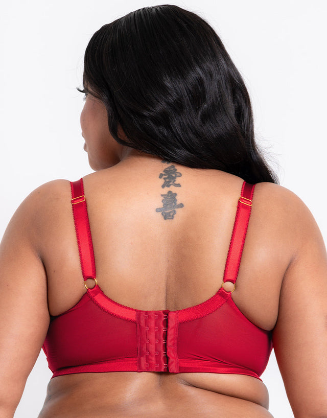 Liaison Vienna Padded Longline Balcony Bra Red
