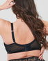 Oola Fan Lace Half Cup Bra Black