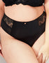 Oola Fan Lace High Waist Brief Black