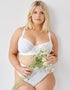 Oola Floral Lace Plunge Bra White