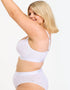 Oola Floral Lace Plunge Bra White
