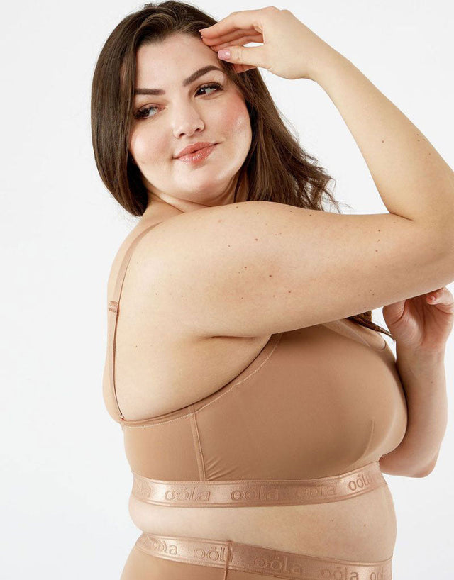 Oola Hidden Wire Bralette Mocha Brown