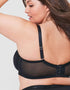 Oola Lace & Logo Balconette Bra Black