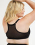 Oola Soft Mesh Front Fastening Moulded Plunge Bra Black