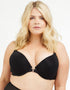 Oola Soft Mesh Front Fastening Moulded Plunge Bra Black