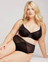 Oola Soft Mesh High Apex Balcony Bra Black