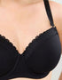 Oola Super Soft Cotton Moulded T-Shirt Bra Black