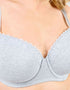 Oola Super Soft Cotton Moulded T-Shirt Bra Grey Marl