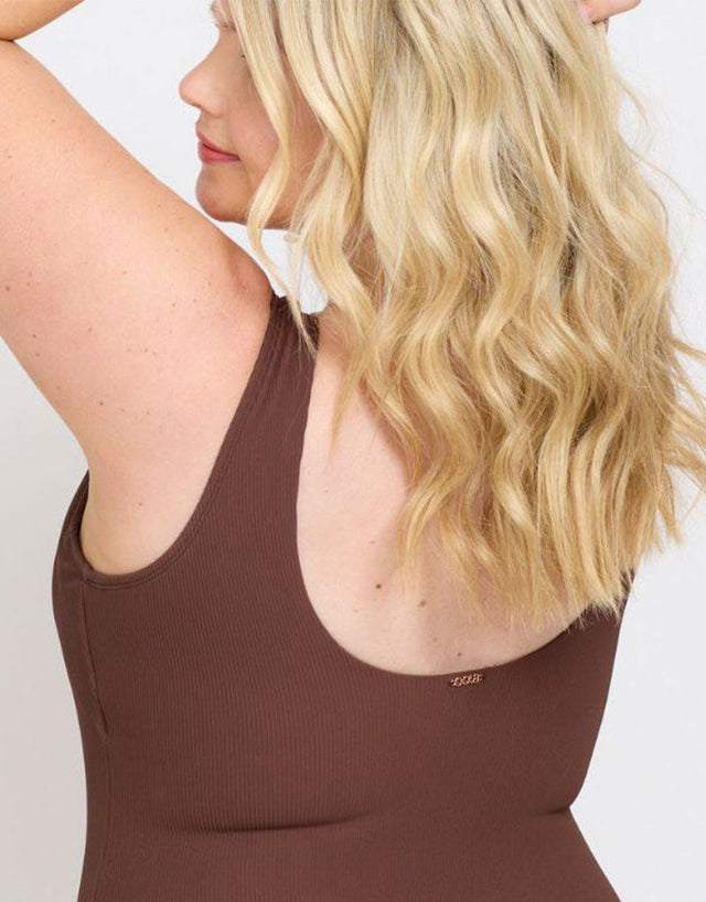 Oola Tummy Control Hidden Wire Swimsuit Chocolate Brown
