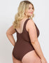 Oola Tummy Control Hidden Wire Swimsuit Chocolate Brown