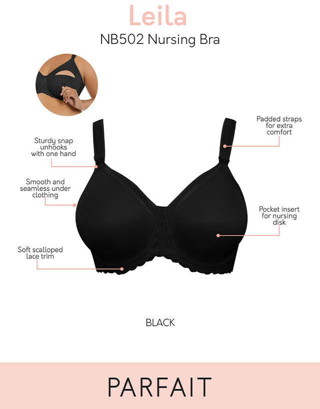 Parfait Leila Moulded Balcony Nursing Bra Black