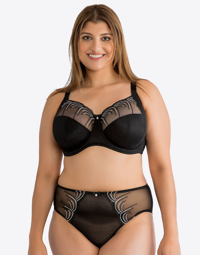 Parfait Pearl Full Cup Side Support Bra Black