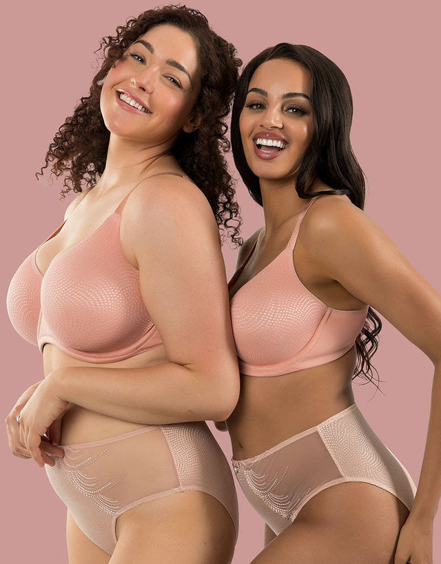 Parfait Pearl Unlined Seamless Minimizer Bra Peach Pink