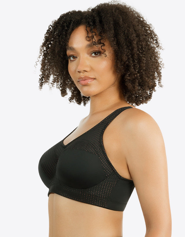 Parfait Power Fit Wired Sports Bra Black/Pink