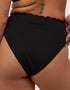 Peek & Beau Sophia Scallop High Waist Bikini Brief Black