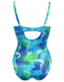 Pour Moi Aruba Twist Front Swimsuit Aqua Palm