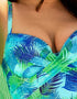 Pour Moi Aruba Twist Front Swimsuit Aqua Palm