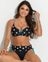 Pour Moi Beach House Fold Over Bikini Brief Black/Teal