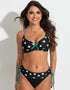 Pour Moi Beach House Bikini Top Black/Teal