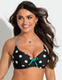 Pour Moi Beach House Bikini Top Black/Teal