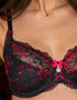 Pour Moi J'Adore Balconette Bra Black/Pink